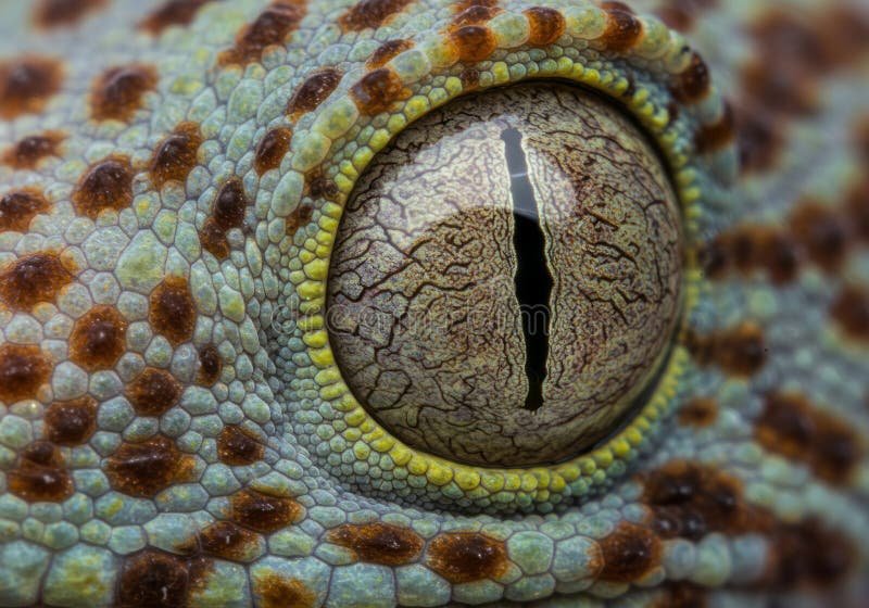 Extreme Close-up of a Geckos Eye with Textured Skin and Vertical Pupil  Stock Illustration - Illustration of scales, predator: 412351435